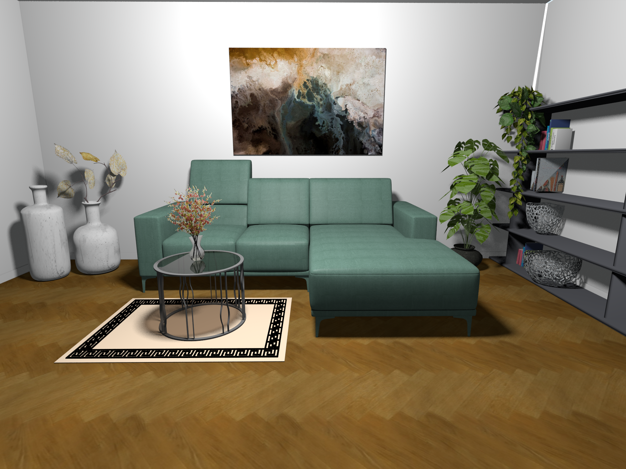 Vizualizace sedačky v interiéru